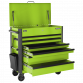 Tool Trolley 6 Drawer with Ball Bearing Slides - Green AP366HV