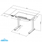 Dellonda Electric Standing Drafting Desk Ergonomic Drawing Sit/Stand Table 0-40° DH71