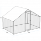 Dellonda 3 x 2 x 2m Walk-In Chicken Run, Galvanized Steel, Roof Cover, PVC Coated Chicken Wire DG278