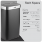 Sensor Bin 80L - Black/Stainless Steel DH283