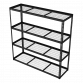 Heavy-Duty Modular Racking Unit with 4 Mesh Shelves 300kg Capacity Per Level 1820mm APMR1