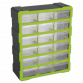 Cabinet Box 18 Drawer - Hi-Vis Green/Black APDC18HV
