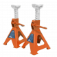 Axle Stands (Pair) 2 Tonne Capacity per Stand Ratchet Type - Orange VS2002OR