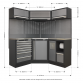 Superline PRO® 1.6m Corner Storage System - Stainless Worktop APMSSTACK08SS