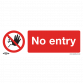 Prohibition Safety Sign - No Entry - Self-Adhesive Vinyl SS14V1