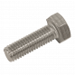 Stainless Steel Hex Head Set Screw DIN 933 - M8 X 25 A2 - Pack of 50 S825S