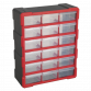 Cabinet Box 18 Drawer - Red/Black APDC18R
