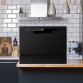 Baridi Compact Tabletop Dishwasher 6 Place Settings, 6 Programmes, Low Noise, 6.5L Cycle, Start Delay - Black DH85