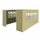 Dellonda Premium Side Walls/Doors/Windows for Gazebo/Marquee, Fits 3 x 4.5m Models - Beige DG150