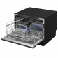 Baridi Compact Tabletop Dishwasher 6 Place Settings, 6 Programmes, Low Noise, 6.5L Cycle, Start Delay - Black DH85