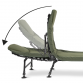 Dellonda Deluxe Wide Adjustable Fishing Bedchair Fleece Mattress & Built-In Pillow, 3 Legs & 6 Adjustable Feet DL78