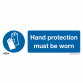 Mandatory Safety Sign - Hand Protection Must Be Worn - Rigid Plastic SS6P1