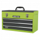 Tool Chest 3 Drawer Portable with Ball-Bearing Slides - Hi-Vis Green/Grey AP9243BBHV