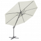 Dellonda Ø3m Garden/Patio Cantilever Parasol/Umbrella with Crank Handle, 360° Rotation, Tilt and Cover, Cream DG268