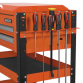 Heavy-Duty Mobile Tool & Parts Trolley 2 Drawers & Lockable Top - Orange AP760MO