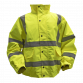 Hi-Vis Yellow Jacket with Quilted Lining & Elasticated Waist - X-Large 802XL