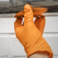 Orange Diamond Grip Extra-Thick Nitrile Powder- Free Gloves Large - Pack of 50 SSP56L