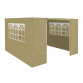 Dellonda Premium Side Walls/Doors/Windows for Gazebo/Marquee, Fits 2 x 2m Models - Beige DG142