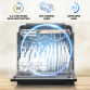 Baridi Compact Tabletop Dishwasher 8 Place Settings, 6 Programmes, Low Noise, 8L Cycle, Start Delay - Black DH88