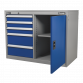 Industrial Cabinet/Workstation 5 Drawer & 1 Shelf Locker API1103B