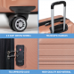 Dellonda 3-Piece Lightweight ABS Luggage Set with Integrated TSA Approved Combination Lock - Rose Gold - DL125 DL125