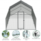 Dellonda 3 x 6 x 2m Walk-In Chicken Run, Galvanized Steel, Roof Cover, PVC Coated Chicken Wire DG280