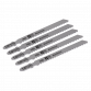 Jigsaw Blade Aluminium 100mm 8tpi - Pack of 5 SJBT127D