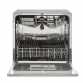 Baridi Compact Tabletop Dishwasher 8 Place Settings, 6 Programmes, Low Noise, 8L Cycle, Start Delay - Silver DH87