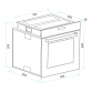 Baridi 60cm Built-In Five Function Fan Assisted Oven, 55L Capacity, Stainless Steel DH125