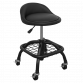 Creeper Stool Pneumatic with Adjustable Height Swivel Seat & Back Rest SCR02B