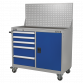 Industrial Mobile Workstation 5 Drawer & 1 Shelf Locker API1103A