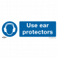 Mandatory Safety Sign - Use Ear Protectors - Rigid Plastic - Pack of 10 SS10P10