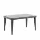 Dellonda Outdoor Dining Table Weather Resistant Body Glass Table 90x150cm DG209