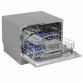 Baridi Compact Tabletop Dishwasher 6 Place Settings, 6 Programmes, Low Noise, 6.5L Cycle, Start Delay - Silver DH84