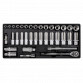 Tool Tray with Socket Set 35pc 3/8"Sq Drive TBT20
