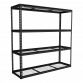 Heavy-Duty Modular Racking Unit with 4 Mesh Shelves 300kg Capacity Per Level 1820mm APMR1