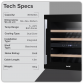 Baridi 36 Bottle Wine Fridge & Cooler 60cm DH117