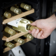 Baridi 18 Bottle Dual Zone Wine Cooler, Fridge with Digital Touch Screen Controls, Wooden Shelves & LED Light, Black DH89