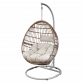 Dellonda Egg Hanging Swing Chair, Wicker Rattan Basket, Steel Frame, Single DG60