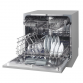 Baridi Compact Tabletop Dishwasher 8 Place Settings, 6 Programmes, Low Noise, 8L Cycle, Start Delay - Silver DH87