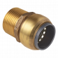 SharkBite® Straight Adaptor 22mm x 3/4"BSPT Brass SBA22BSA