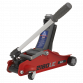 180° Handle Trolley Jack 2 Tonne Low Profile Short Chassis - Red 2180LE