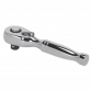 Stubby Ratchet Wrench 1/4"Sq Drive Pear-Head Flip Reverse AK660S