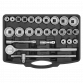 Socket Set 26pc 3/4"Sq Drive 12-point WallDrive® AK2582