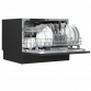 Baridi Compact Tabletop Dishwasher 6 Place Settings, 6 Programmes, Low Noise, 6.5L Cycle, Start Delay - Black DH85