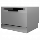Baridi Compact Tabletop Dishwasher 6 Place Settings, 6 Programmes, Low Noise, 6.5L Cycle, Start Delay - Silver DH84