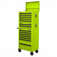 Topchest, Mid-Box & Rollcab Combination 14 Drawer with Ball-Bearing Slides - Green APSTACKTHV