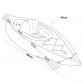 Dellonda Inflatable One Person Kayak/Canoe Set with Pump, Carry Bag & Aluminium Oar - Blue/Green DL154