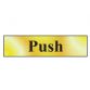 Push - Polished Brass Effect 200 x 50mm SCA6031