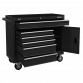 Rollcab 6 Drawer with Ball Bearing Slides - Black AP4106B